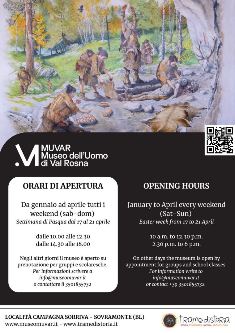 Tramedistoria: apertura del MUVAR - Museo dell'Uomo di Val Rosna a Sovramonte (BL)